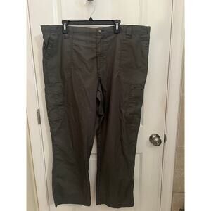 Carhartt Men's Cargo Utility Pants Green 2X Zip Fly Elastic Waist Work Wear